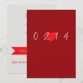 Valentines day Invitation Kaart (Voorkant / Achterkant)