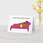 Valentine's Day IOU Coupon African American Man Kaart (Gele Bloem)