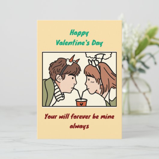 Valentine's Day Kaart (Staand voorkant)