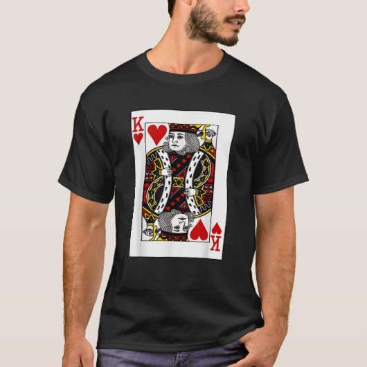 Valentines Day King of Hearts Card Couples Gift Id T-shirt (Voorkant)