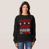 Valentine's Day Kissable Lovable Huggable Funny V- Trui (Voorkant volledig)