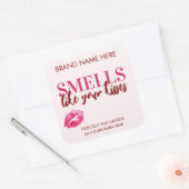 Valentine's Day Kisses Custom Pink Candle Label (Envelop)