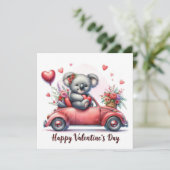Valentine's day Koala bear Feestdagenkaart (Staand voorkant)
