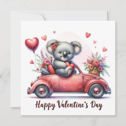 Valentine's day Koala bear Feestdagenkaart (Voorkant)