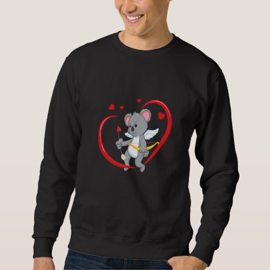 Valentines Day Koala Bear with Heart Arrow Cupid K Trui (Voorkant)