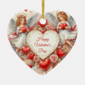 Valentine's Day Love Cherub Angels Keramisch Ornament (Voorkant)