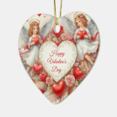 Valentine's Day Love Cherub Angels Keramisch Ornament (Links)