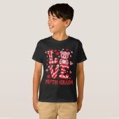 Valentine's Day Love Fifth Grade Teacher T-shirt (Voorkant volledig)