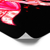 Valentines Day Love Funny Coquette Bow Checkered N Poster (Hoek)