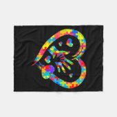 Valentines Day Love Heart Autism Awareness Puzzle  Fleece Deken (Voorkant (Horizontaal))