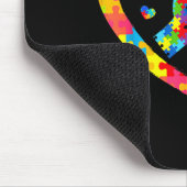 Valentines Day Love Heart Autism Awareness Puzzle  Muismat (Hoek)