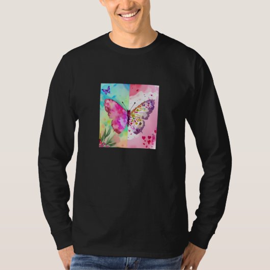 Valentine's Day Love Heart Butterfly Girlfriend Fi T-shirt (Voorkant)