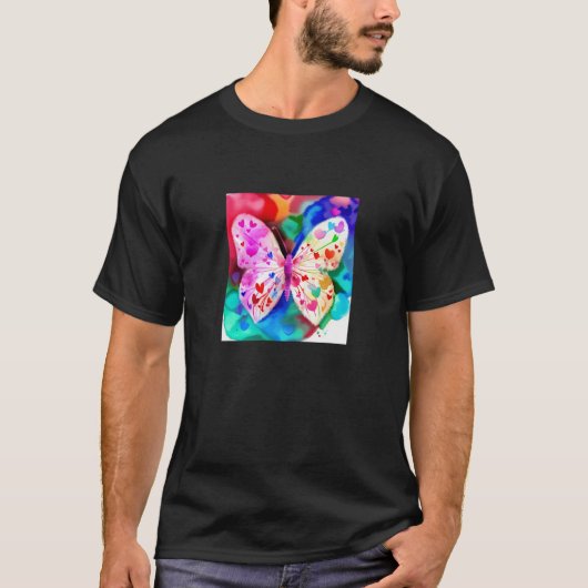 Valentine's Day Love Heart Butterfly Girlfriend Fi T-shirt (Voorkant)