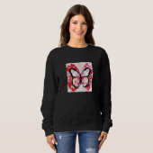 Valentine's Day Love Heart Butterfly Girlfriend Fi Trui (Voorkant volledig)