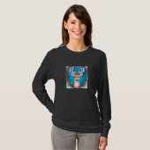 Valentine's Day Love Heart Cute Deer Girlfriend Fi T-shirt (Voorkant volledig)