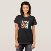 Valentine's Day Love Heart Cute Deer Girlfriend Fi T-shirt (Voorkant volledig)
