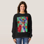 Valentine's Day Love Heart Cute Deer Girlfriend Fi Trui (Voorkant volledig)