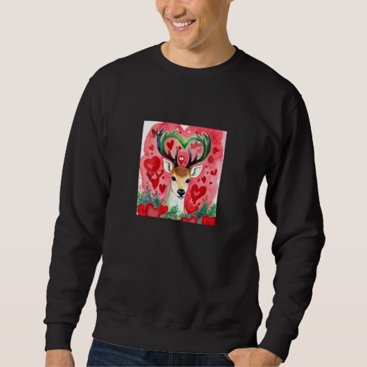 Valentine's Day Love Heart Cute Deer Girlfriend Fi Trui (Voorkant)