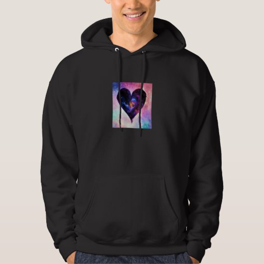 Valentine's Day Love Heart Galaxy Girlfriend Fianc Hoodie (Voorkant)