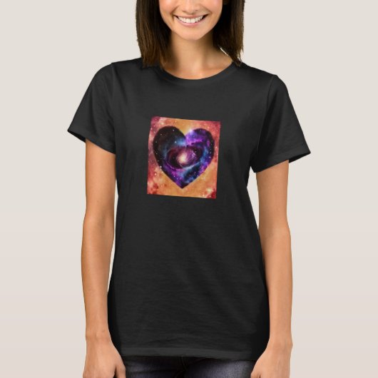 Valentine's Day Love Heart Galaxy Girlfriend Fianc T-shirt (Voorkant)