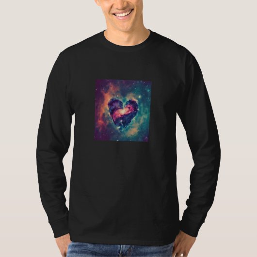 Valentine's Day Love Heart Galaxy Girlfriend Fianc T-shirt (Voorkant)