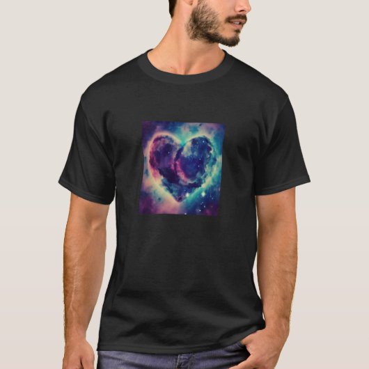Valentine's Day Love Heart Galaxy Girlfriend Fianc T-shirt (Voorkant)