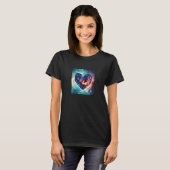 Valentine's Day Love Heart Galaxy Girlfriend Fianc T-shirt (Voorkant volledig)