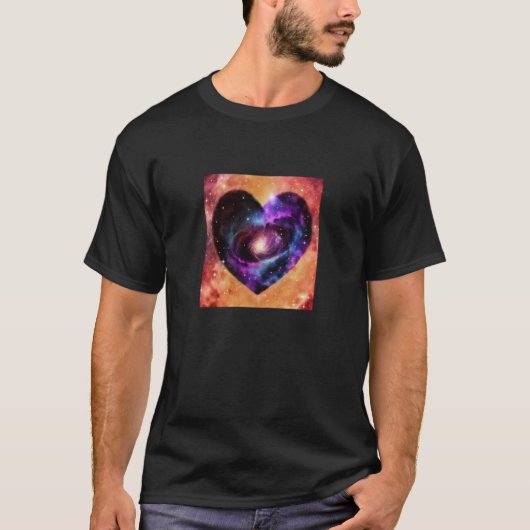 Valentine's Day Love Heart Galaxy Girlfriend Fianc T-shirt (Voorkant)