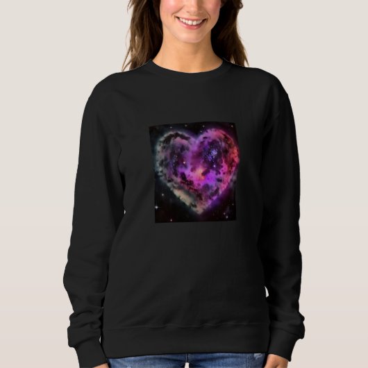 Valentine's Day Love Heart Galaxy Girlfriend Fianc Trui (Voorkant)