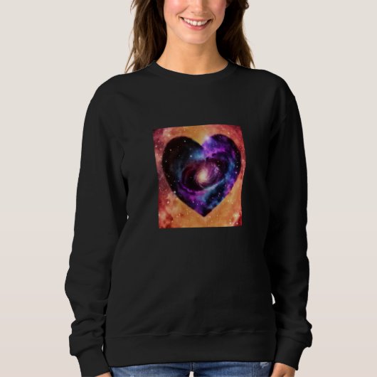 Valentine's Day Love Heart Galaxy Girlfriend Fianc Trui (Voorkant)