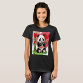 Valentine's Day Love Heart Panda Girlfriend Fiancé T-shirt (Voorkant volledig)