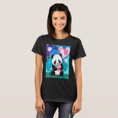 Valentine's Day Love Heart Panda Girlfriend Fiancé T-shirt (Voorkant volledig)