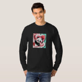Valentine's Day Love Heart Panda Girlfriend Fiancé T-shirt (Voorkant volledig)