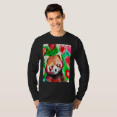 Valentine's Day Love Heart Red Panda Girlfriend Fi T-shirt (Voorkant volledig)