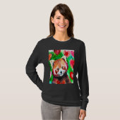Valentine's Day Love Heart Red Panda Girlfriend Fi T-shirt (Voorkant volledig)