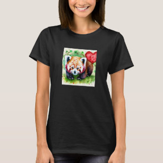 Valentine's Day Love Heart Red Panda Girlfriend Fi T-shirt