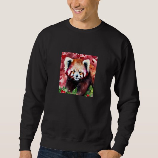 Valentine's Day Love Heart Red Panda Girlfriend Fi Trui (Voorkant)