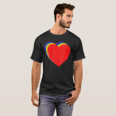 Valentines Day Love Hearts LGBT Gay Pride Flag Equ T-shirt (Voorkant volledig)