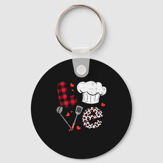 Valentines Day Love Lunch Lady Life School Cafeter Sleutelhanger (Voorkant)