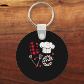 Valentines Day Love Lunch Lady Life School Cafeter Sleutelhanger (Voorkant)