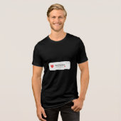 Valentines Day Love Phone Notification Tri-Blend Shirt (Voorkant volledig)