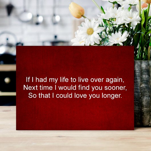 Valentine's Day Love Quote Greeting Card Bedankkaart