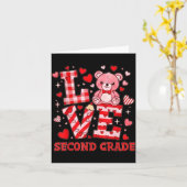 Valentine's Day Love Second Grade Teacher Kaart (Gele Bloem)