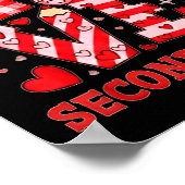 Valentine's Day Love Second Grade Teacher  Poster (Hoek)