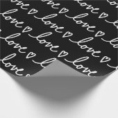Valentine's Day Love Writting Wrapping Paper Cadeaupapier (Hoek)