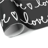 Valentine's Day Love Writting Wrapping Paper Cadeaupapier (Rol Hoek)