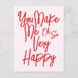 Valentine's Day Love You Make Me Happy Card. Briefkaart