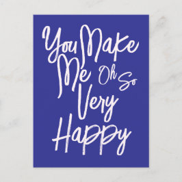 Valentine's Day Love You Make Me Happy Card. Briefkaart