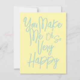 Valentine's Day Love You Make Me Happy Card. Briefkaart
