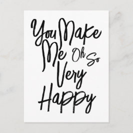 Valentine's Day Love You Make Me Happy Card. Briefkaart